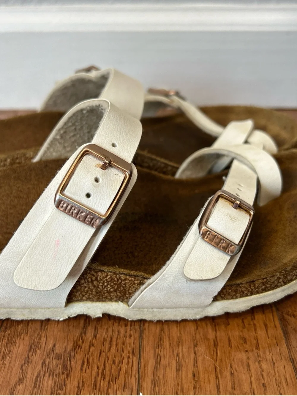 Birkenstock Mayari Sandals Slip On Shoes EU 33 Girls Size 2 White
